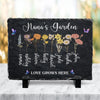 Grandma with Grandkid's Birth Flower Rectangle Shaped Stone With Stand Personalized Gift HO82 893628