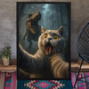 Custom Cat Photo Living That Dino Danger Life Classical Style Poster Gift For Cat Lovers HO82 894842