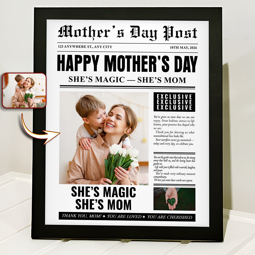 Custom Photo She's Magic She's Mom Picture Frame Mother's Day Gift HA75 920682