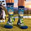 Personalized Lucky Golf Socks, Custom Name Golf Socks Gift for Golfers & Golf Lovers CH07 180850