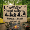 Personalized Welcome To Our Campsite Camping Tapestry, Gift For Camping Lovers HO82 903072