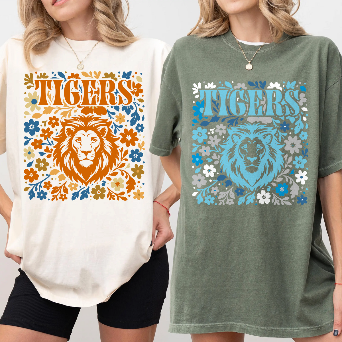 Custom Mascot Comfort Shirt, Floral School Spirit Tee, Football Game Day, Back to School Gift HO82 903044