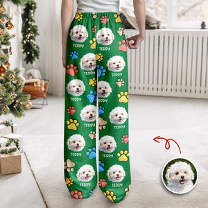 Custom Dog You Left Paw Prints On My Heart 3D Inflated Effect Sweatpants HO82 900378