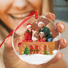 Custom Family Photo Our Christmas Tree Cake Personalized Glass Ornament CH07 899980