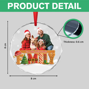 Custom Family Photo Our Christmas Tree Cake Personalized Glass Ornament CH07 899980