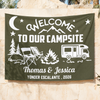Personalized Welcome To Our Campsite Camping Tapestry, Gift For Camping Lovers HO82 903076