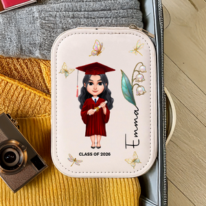 Personalized Graduation Girl With Flower On Makeup Box With LED TH10 896595