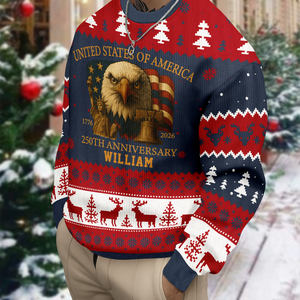 Custom Name USA 250th Anniversary Ugly Sweater TH10 896337