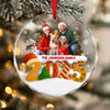 Custom Family Christmas Cake Crew Photo - Personalized Glass Ornament CH07 899974