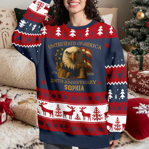 Custom Name USA 250th Anniversary Ugly Sweater TH10 896337