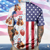Custom Cute 3D American Dog - Independence Flag Design Hawaiian Shirt LM32 897915