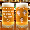 Custom Photo Great Job Dad We Turned Out Awesome Thank You! Print Glass Beer Mug HO82 893676