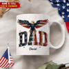 Custom Name America Papa Eagle USA Flag Patriotic Mug HA75 898950
