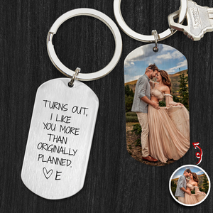 Custom Couple Photo I Like You More Than Originally Planned Metal Keychain For Valentine's Day TH10 898383