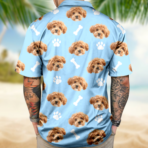 Custom Photo Face Dog With Bone Hawaii Shirt TH10 892761