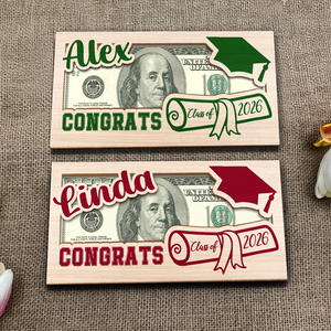 Customized Class Of 2025 Graduation Gifts Wood Money Holder HO82 893566