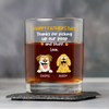 Happy Father's Day, Thank For Picking Up Our Poop Print Rock Glass Personalized Gift HO82 893712