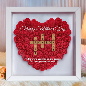 Personalized Family Name Crossword Art Flower Shadow Box For Mother's Day LM32 893277