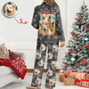 Custom Vintage Bootleg Pet Pajama Set – Personalized Pet Photo Dog Pajamas, Custom Dog Portrait Sleepwear, 90s Retro Lounge Set LM32 897369