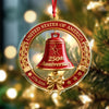 USA 250th Anniversary Red Bell Acrylic Ornament LM32 895863