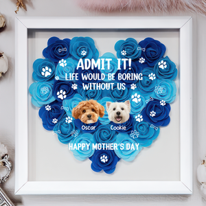 Custom Photo Life Would Be Boring Without Me Dog Cat Flower Shadow Box HA75 892168