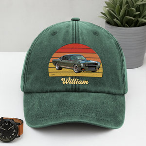 Custom Photo Vintage Retro Car Washed Denim Baseball Cap HA75 892552