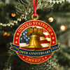 USA 250th Anniversary Liberty Bell Semiquincentennial Acrylic Ornament HO82 900370