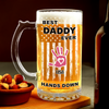 Custom Name The Best Dad Ever Hands Down Glass Beer Mug TH10 892661