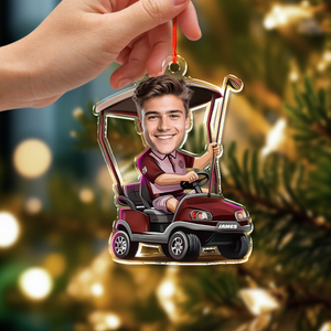 Custom Photo Golfer Christmas Acrylic Ornament For Golf Loving LM32 893835