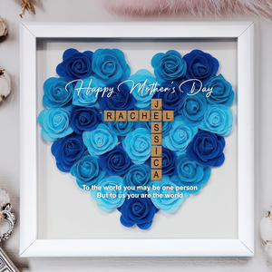Personalized Family Name Crossword Art Flower Shadow Box For Mother's Day LM32 893277