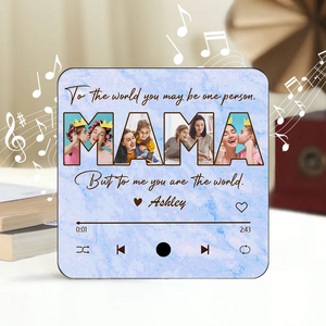 Custom Photo Mom To Me You Are The World Music Fridge Magnet HA75 891974