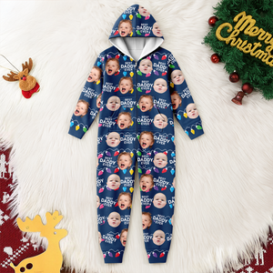 Custom Funny Kids Photo Best Mommy Daddy Ever Christmas Light Onesite Pajamas CH07 899840