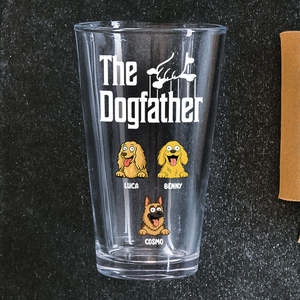 Personalized The Dog Father Print Beer Glass Personalized Gift For Dog Dad HO82 894134