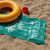 Custom Name Tropical Palm Tree Beach Towel – Personalized Birthday Gift, Summer Vacation Towel LM32 899669