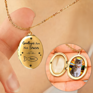 Custom Dog Cat Photo No Longer By My Side But Forever In My Heart Memorial Locket Necklace HO82 893672