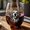 Custom Pet Face Shirt Vintage Style Stemless Wine Glass, Unique Dog Cat Lovers Gift HO82 903206