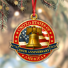 USA 250th Anniversary Liberty Bell Semiquincentennial Acrylic Ornament HO82 900370