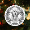 Custom Photo Dog Ceramic Ornament Christmas Gift For Dog Lover HA75 919186