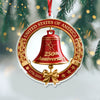 USA 250th Anniversary Red Bell Acrylic Ornament LM32 895863
