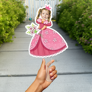 Custom Photo Princess Face Fans Personalised Birthday Gift Party Decor CH07 895438