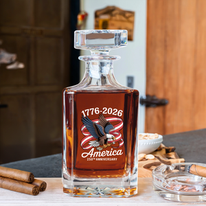 America 250th Anniversary 1776-2026 Eagle Us Flag Decanter HA75 898108