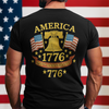 Anniversary Liberty Bell Embroidered Effect Back Side Dark Shirt America 250th Anniversary Shirt CH07 899190