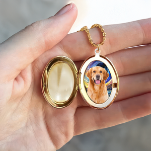 Custom Dog Cat Photo No Longer By My Side But Forever In My Heart Memorial Locket Necklace HO82 893672