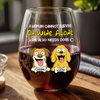 A Woman Cannot Survive On Wine Alone She Also Needs Dogs - Personalized Wine Glass CH07 895670