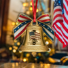 America 250th Birthday Bowtie Bell Acrylic Ornament LM32 895487