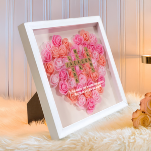 Personalized Family Name Crossword Art Flower Shadow Box For Mother's Day LM32 893277