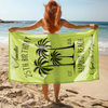 Custom Name Tropical Palm Tree Beach Towel – Personalized Birthday Gift, Summer Vacation Towel LM32 899669