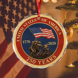 United States Of America 1776 - 2026 250 Years Glass Ornament HA75 898106