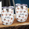 Custom Kid Face Photo Family Wine Tumbler Gift For Dad Mom HO82 894132