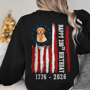 Custom Dog Photo Happy 250 Years Of Freedom Patriot Backside Shirt LM32 895217